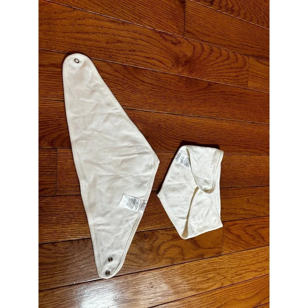 Rae Dunn Daddy Bandana Bib Set of 2  More please , But first milk  Material: 100